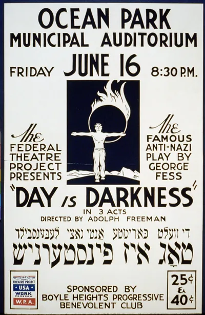 The Federal Theatre Project presents Day is darkness in 3 acts The famous anti-nazi p