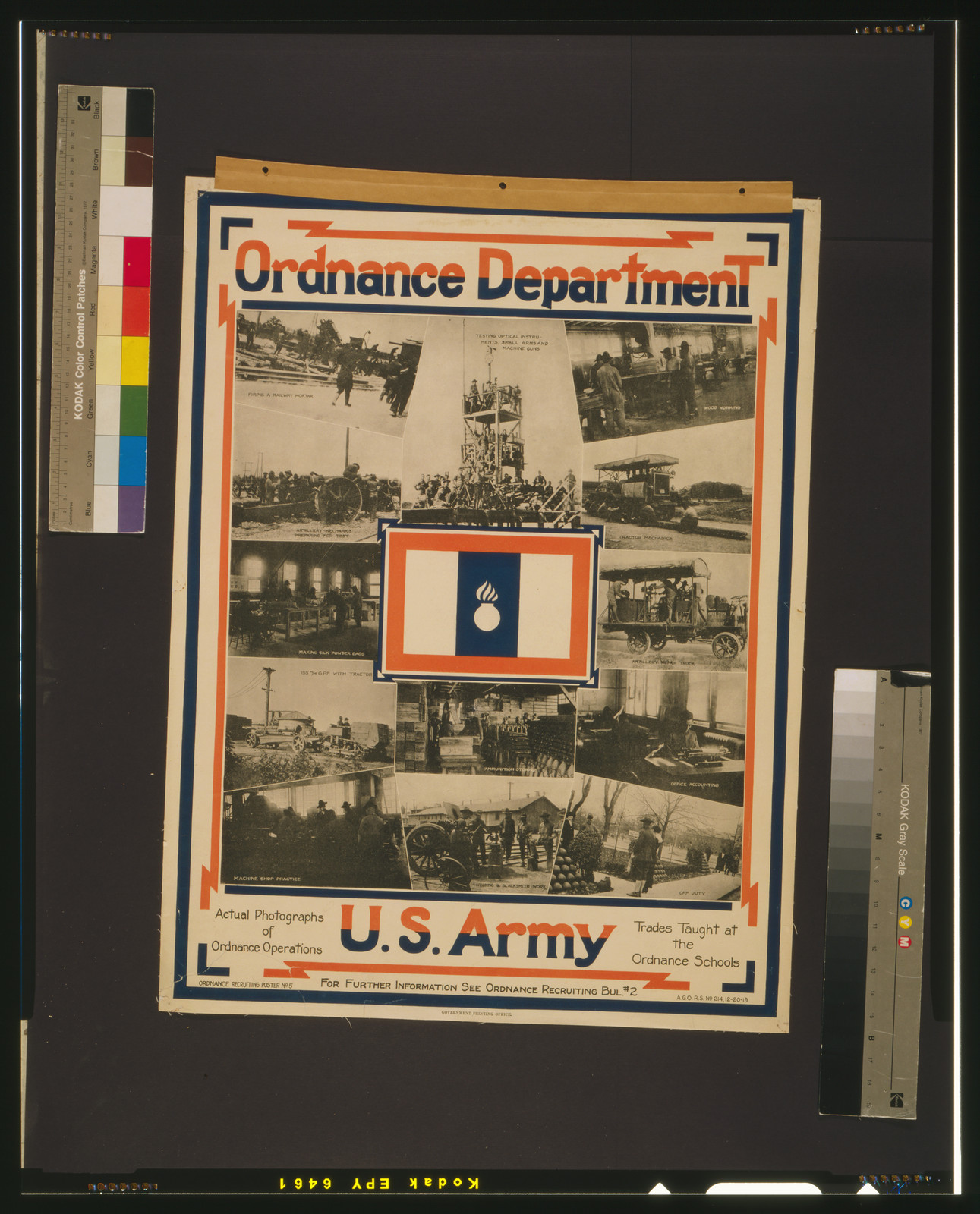 Ordnance Department - U.S. Army, 1919 — vintage poster
