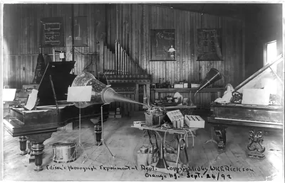 Edison's phonograph, Experimental Dept., Orange, N.J.