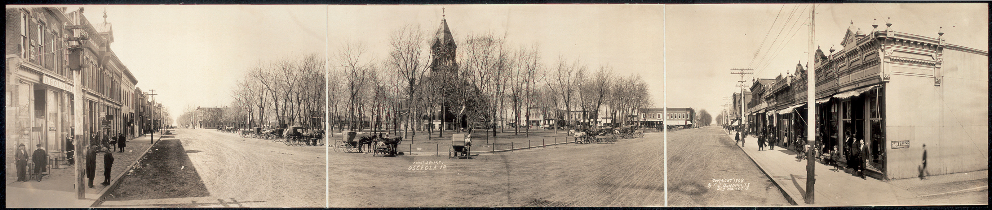 Court square, Osceola, Iowa, 1908, 1908 — historic image