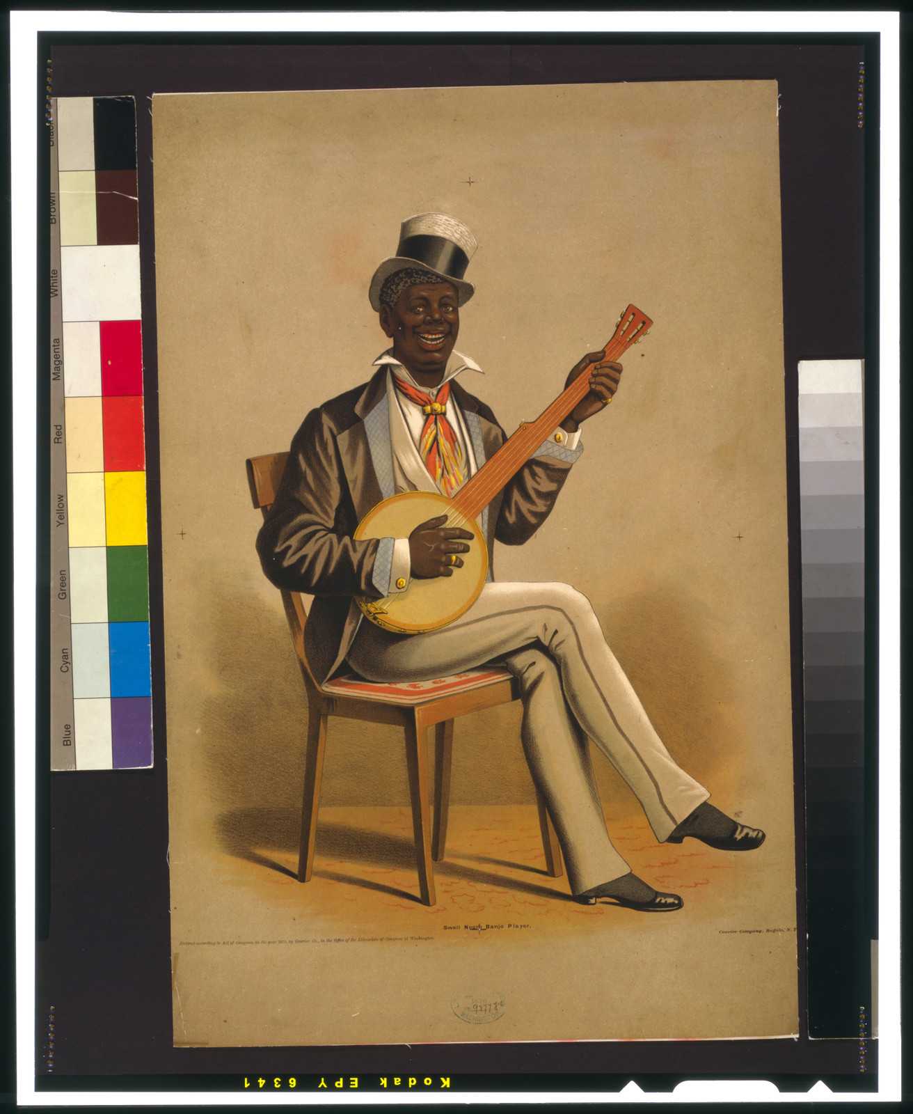 Swell negro banjo player, [Buffalo] : Courier Co., c1875. — vintage poster