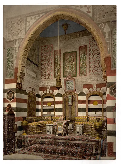 Interior of a house Damascus Holy Land (i.e. Syria)