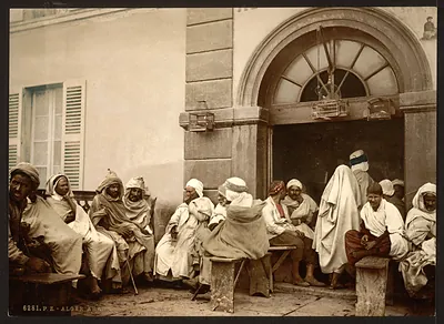 Arabs at a cafe Algiers Algeria
