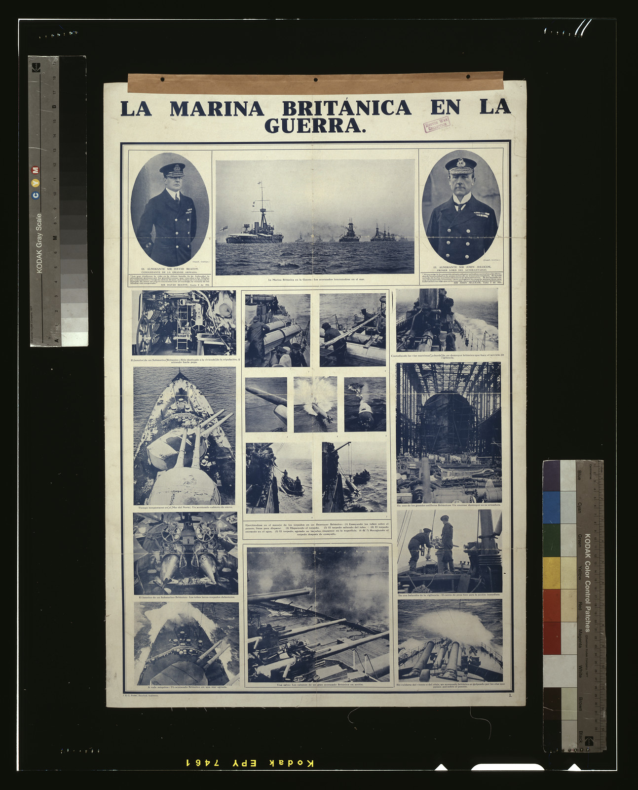 La marina britanica en la guerra / J. E. C. Potter, Stamford, Inglaterra., [S.l. : s.n., 1915] — vintage poster