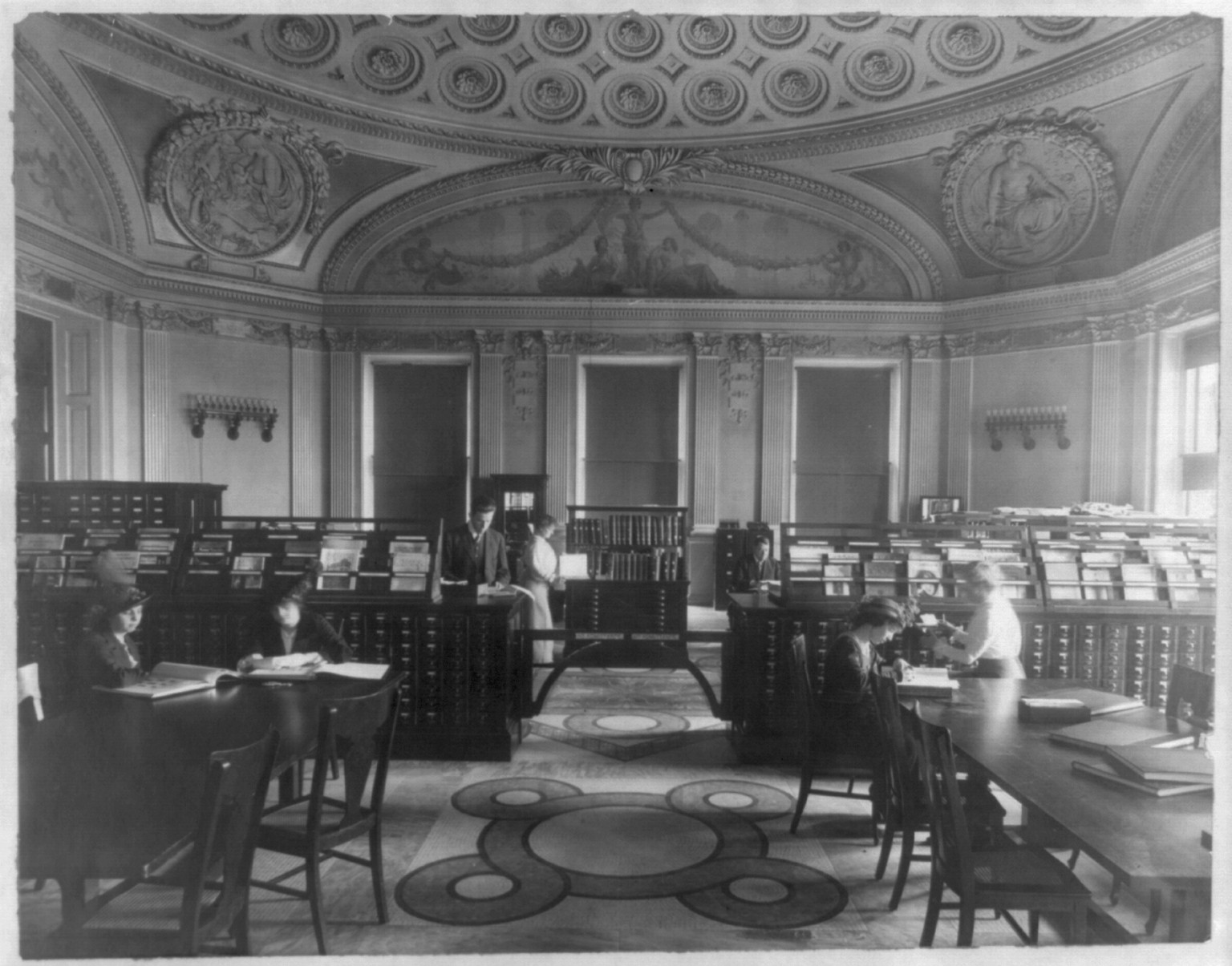 [Reading Room, Prints Division, Library of Congress], [ca. 190-] — historic photograph