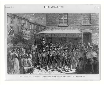 The American Centennial celebrations - Temperance procession in Philadelphia
