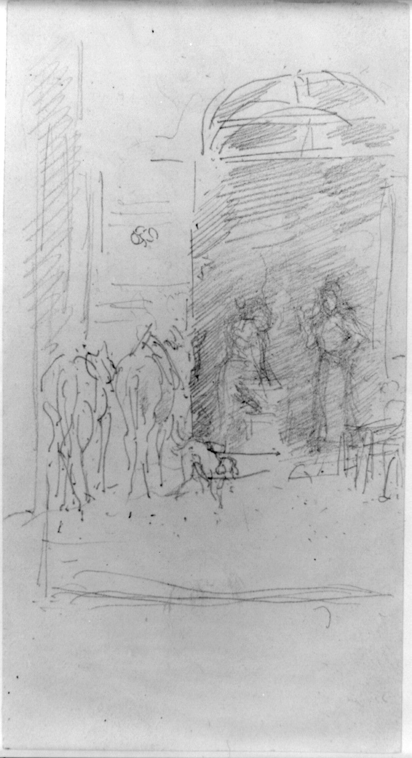 [The flaming forge, Ajaccio], [1901] — historic drawing