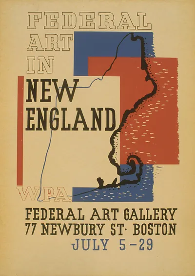 Federal Art in New England WPA exhibition poster
