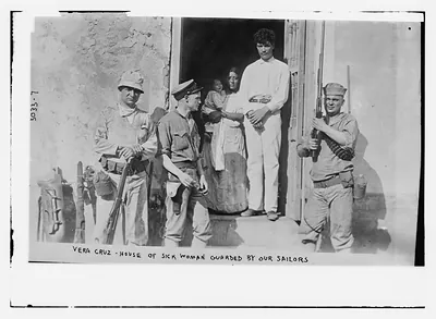 Vera Cruz -- house of sick woman guarded by our sailors