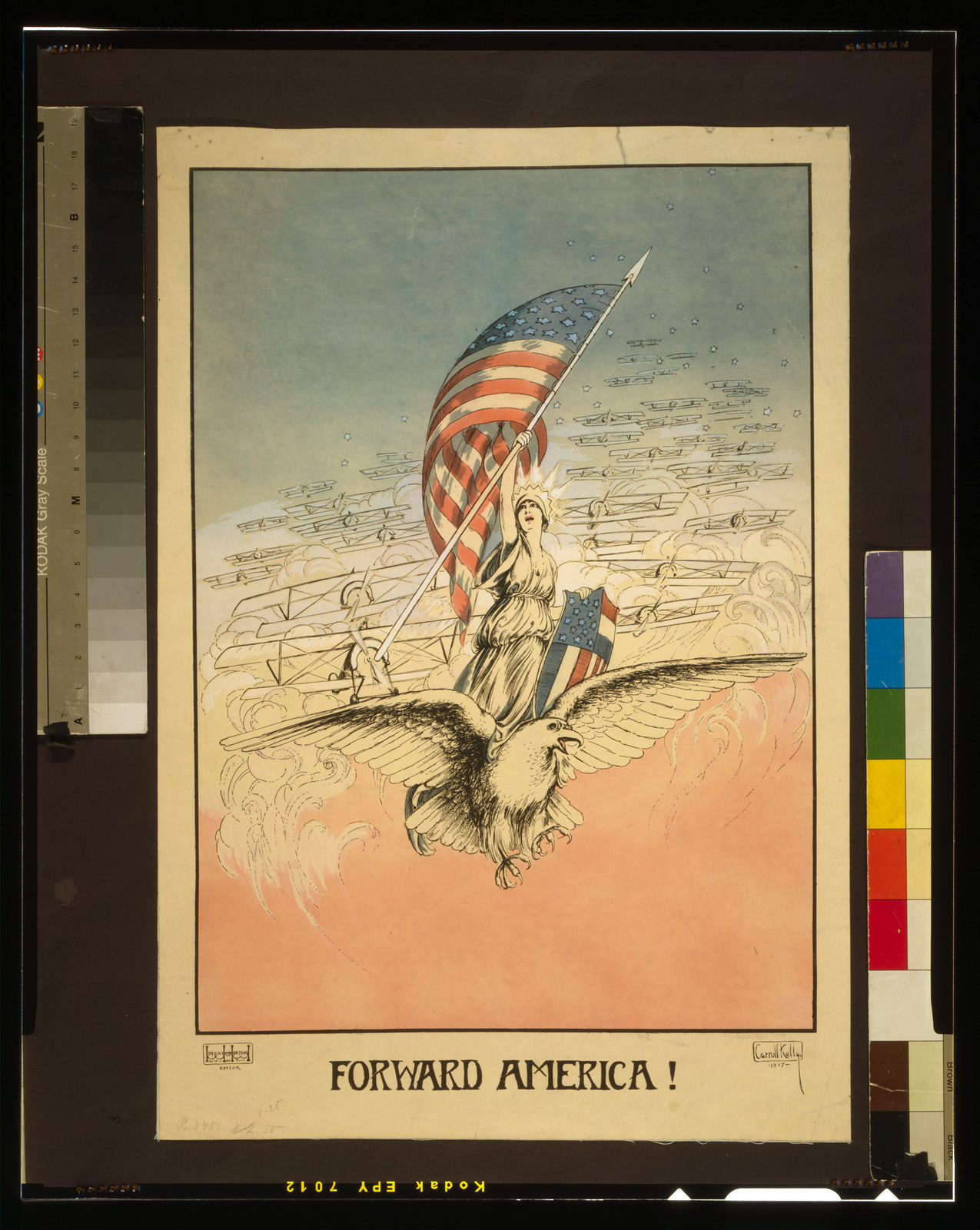 Forward America! / Carroll Kelly 1917 Wright Henry Worth Inc., 1917 — vintage poster