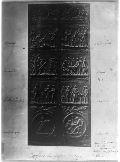 [Bronze doors for the east portico of the House wing, U.S. Capitol]