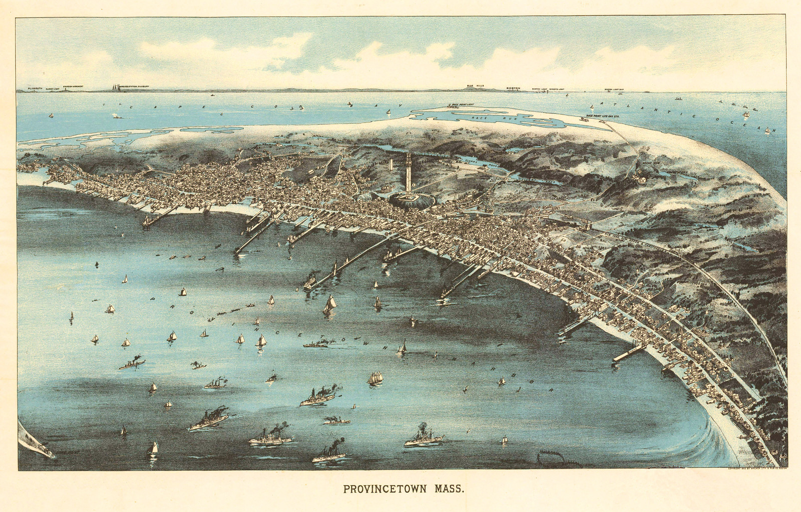 Provincetown, Massachusetts, 1910, 1910 — antique map