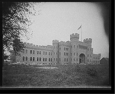 Vintage Military Print - Buffalo - 65th Regiment Armory, N.Y
