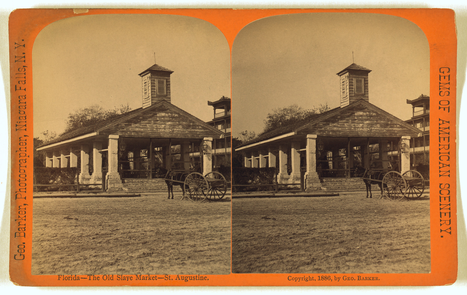 Florida - The old slave market [sic] - St. Augustine, 1886 — historic photograph