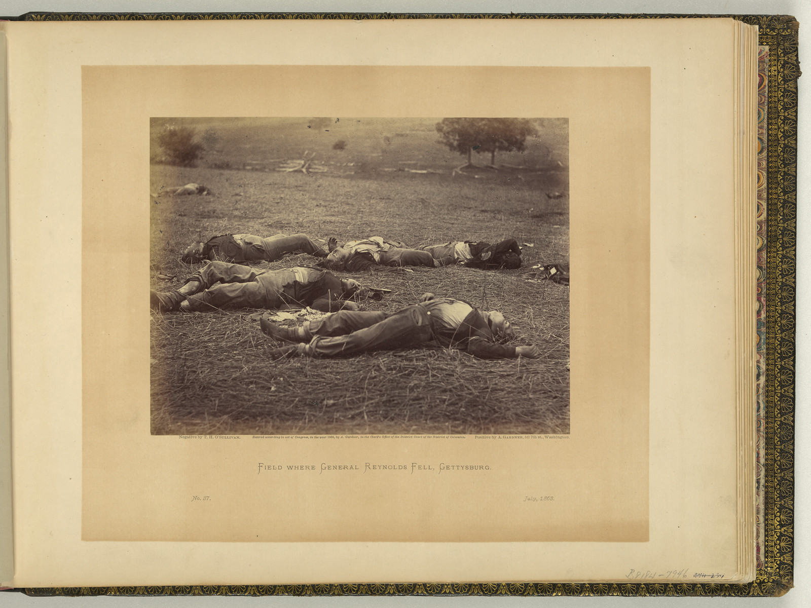 Field where General Reynolds Fell, Gettysburg — historic image