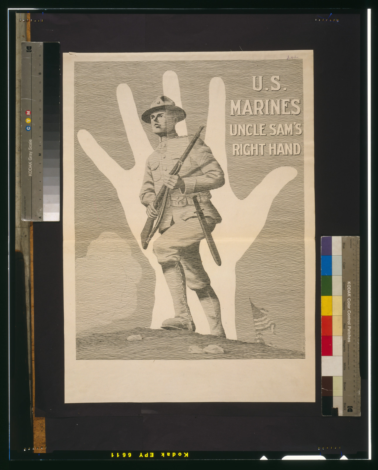U.S. Marines, Uncle Sam's right hand / R. McBride., [1917] — vintage poster