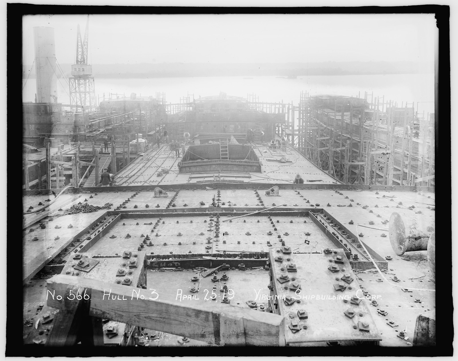 No. 566, Hull no. 3, April 25, '19. Virginia Shipbuilding Corp., [19]19 April 25. — historic photograph