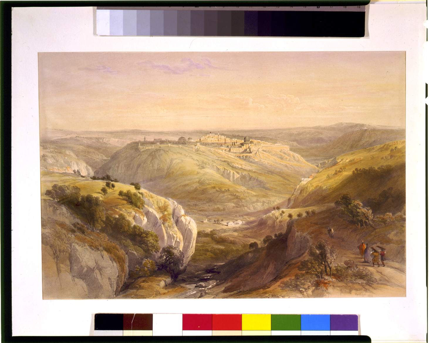 Jerusalem from the south April 12th 1839 / David Roberts., [published 1842] — antique lithograph