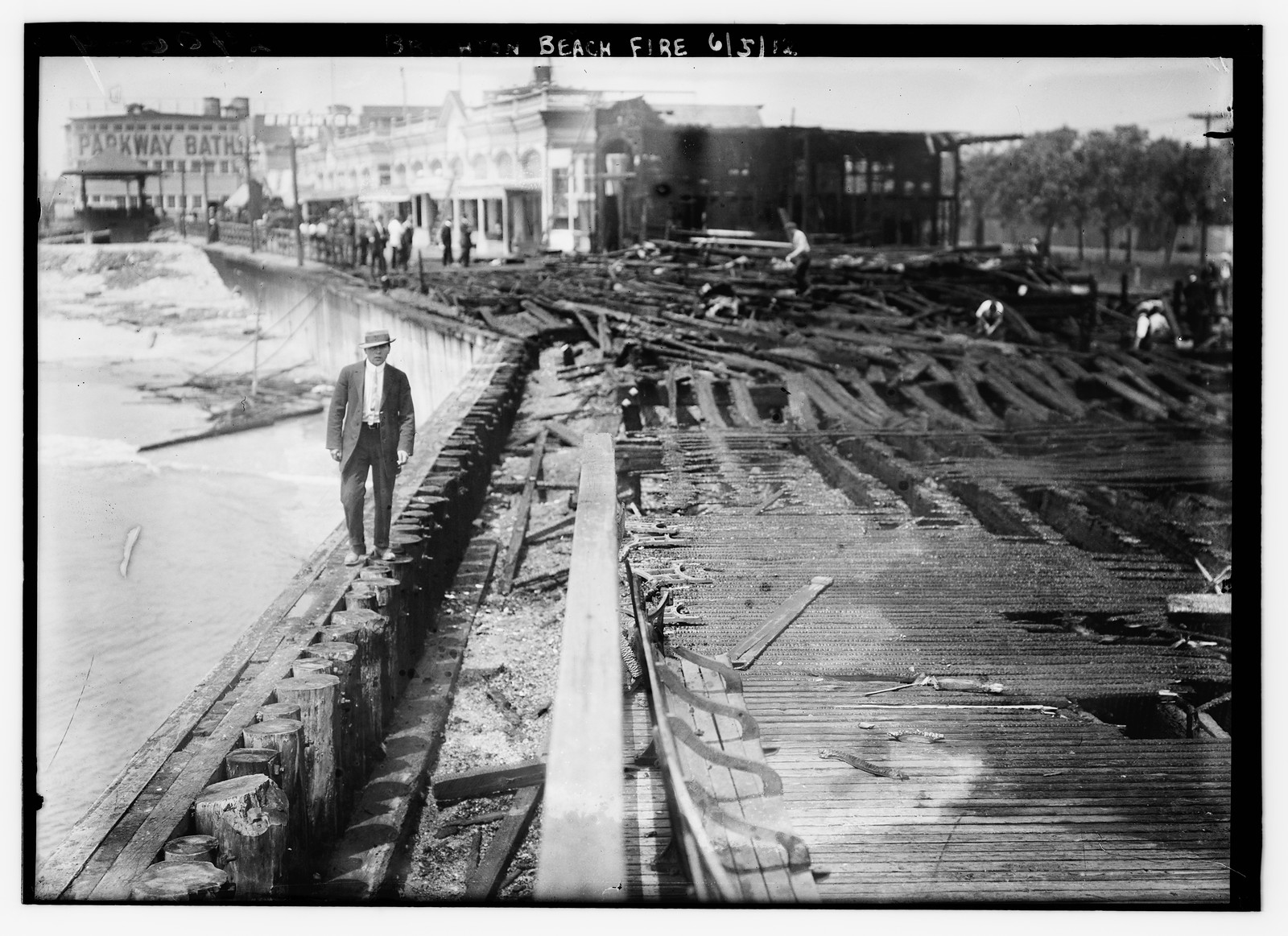 Brighton Beach fire, 1912, 1912 — historic photograph