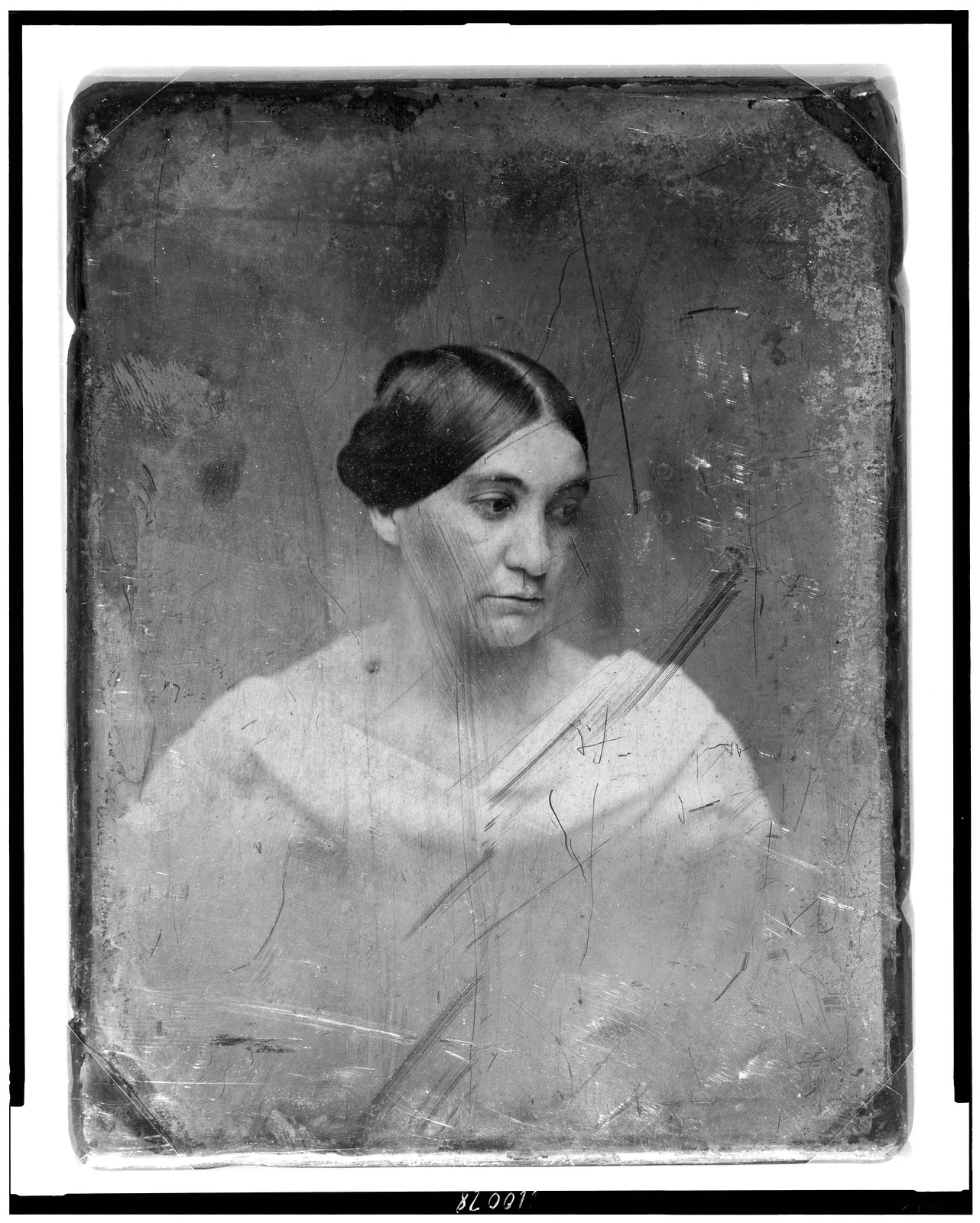 [Phoebe Cary, head-and-shoulders portrait of a woman, three-quarters to the right], [between 1844 and 1860] — historic photograph