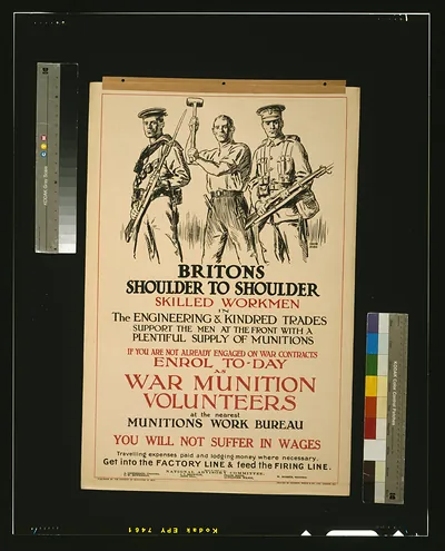 Britons, shoulder to shoulder. ... Get into the factory line & feed the firing line / Carlton Studio.