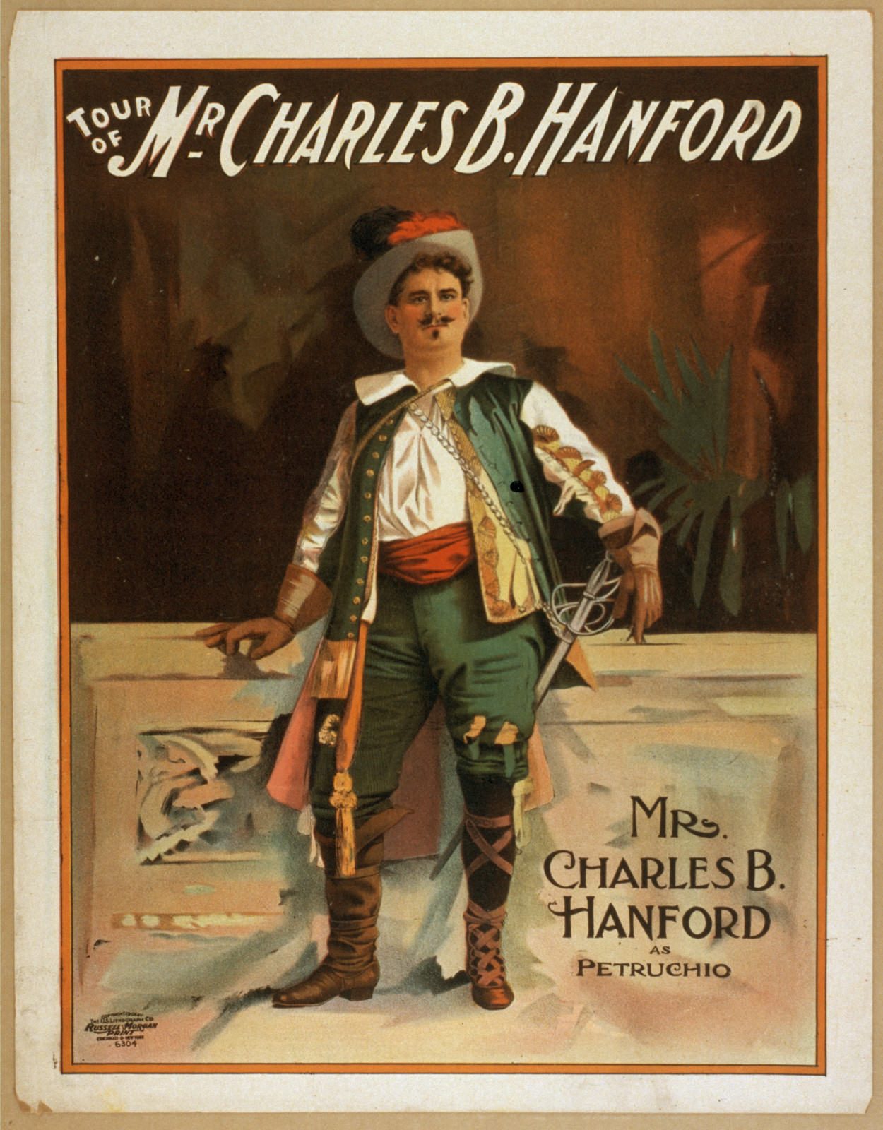 Tour of Mr. Charles B. Hanford, 1902 — vintage poster