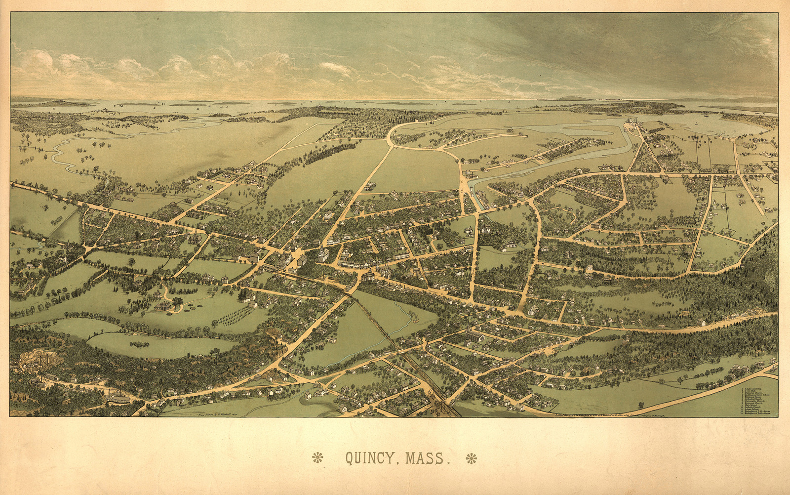 Quincy, Massachusetts, 1878, 1878 — antique map