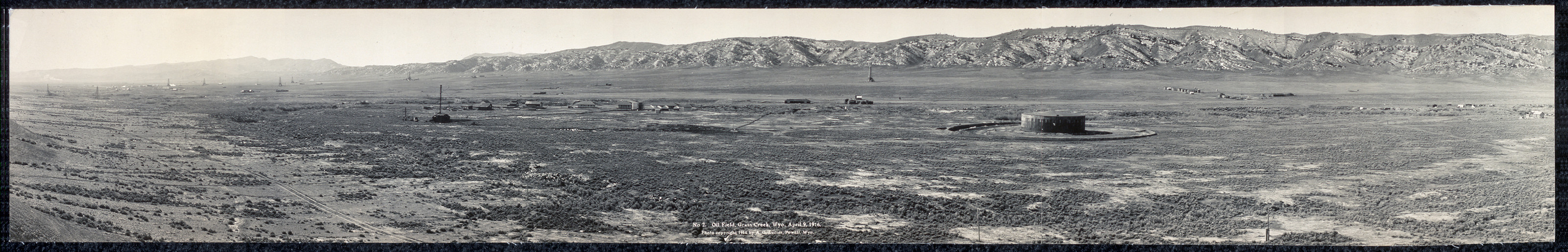 Oil field Grass Creek April, Wyoming, 1916, 1916 — historic image