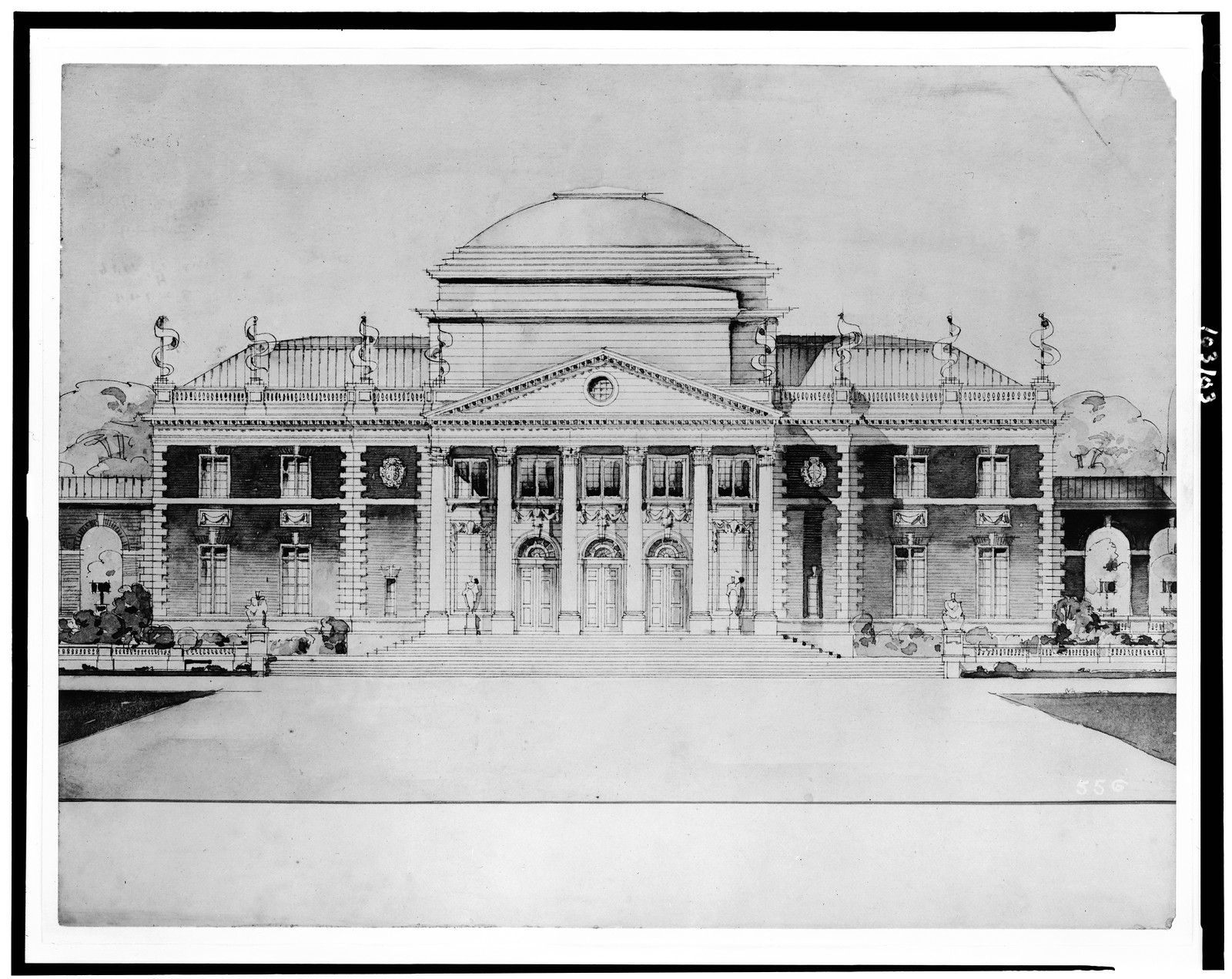 [Administration building (modelled after Monticello) Jamestown Exposition, Virginia], c1906. — historic photograph