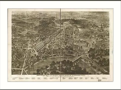 Grand Bird's-eye View of the Centennial Exposition Grounds and the Surrounding Country