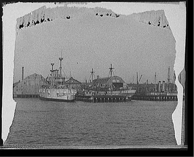 [Charlestown Navy Yard from the water, Boston, Mass.]