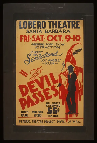 The devil passes Federal road show attraction (S) Direct from sensational Los Angeles r