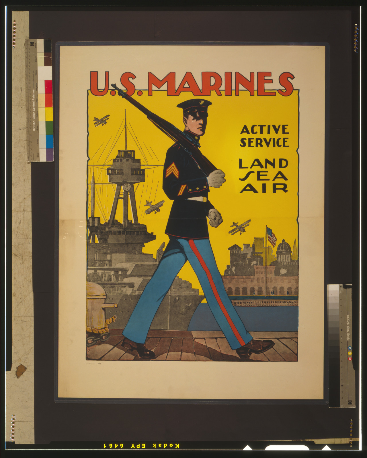U.S. Marines - active service - land, sea, air, [between 1914 and 1918] — vintage poster