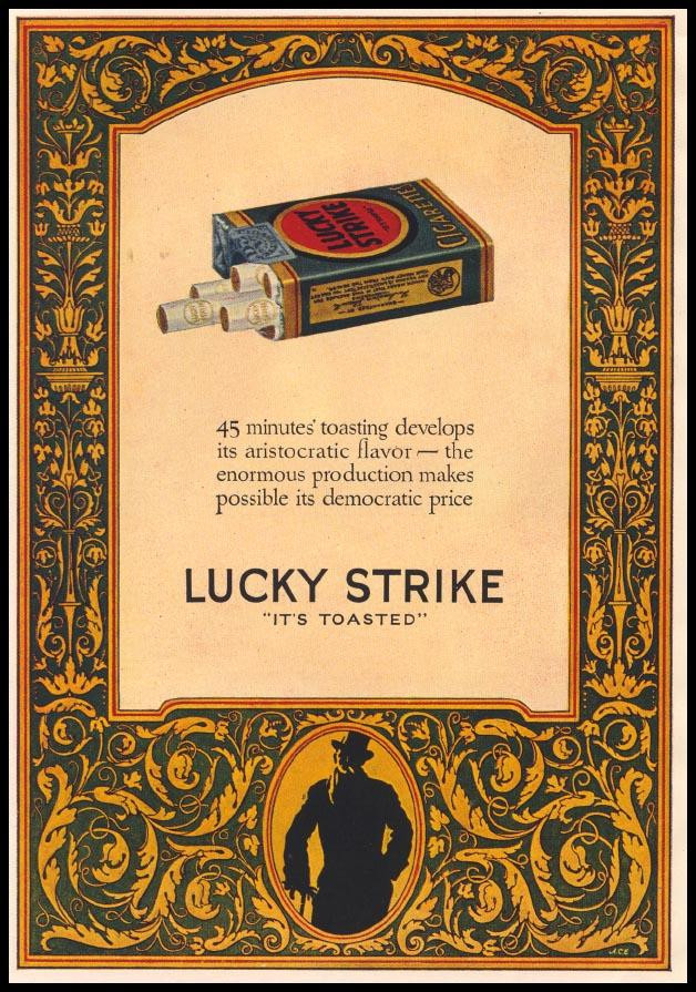 Lucky Strike cigarette advertisement, "It's Toasted — historic image