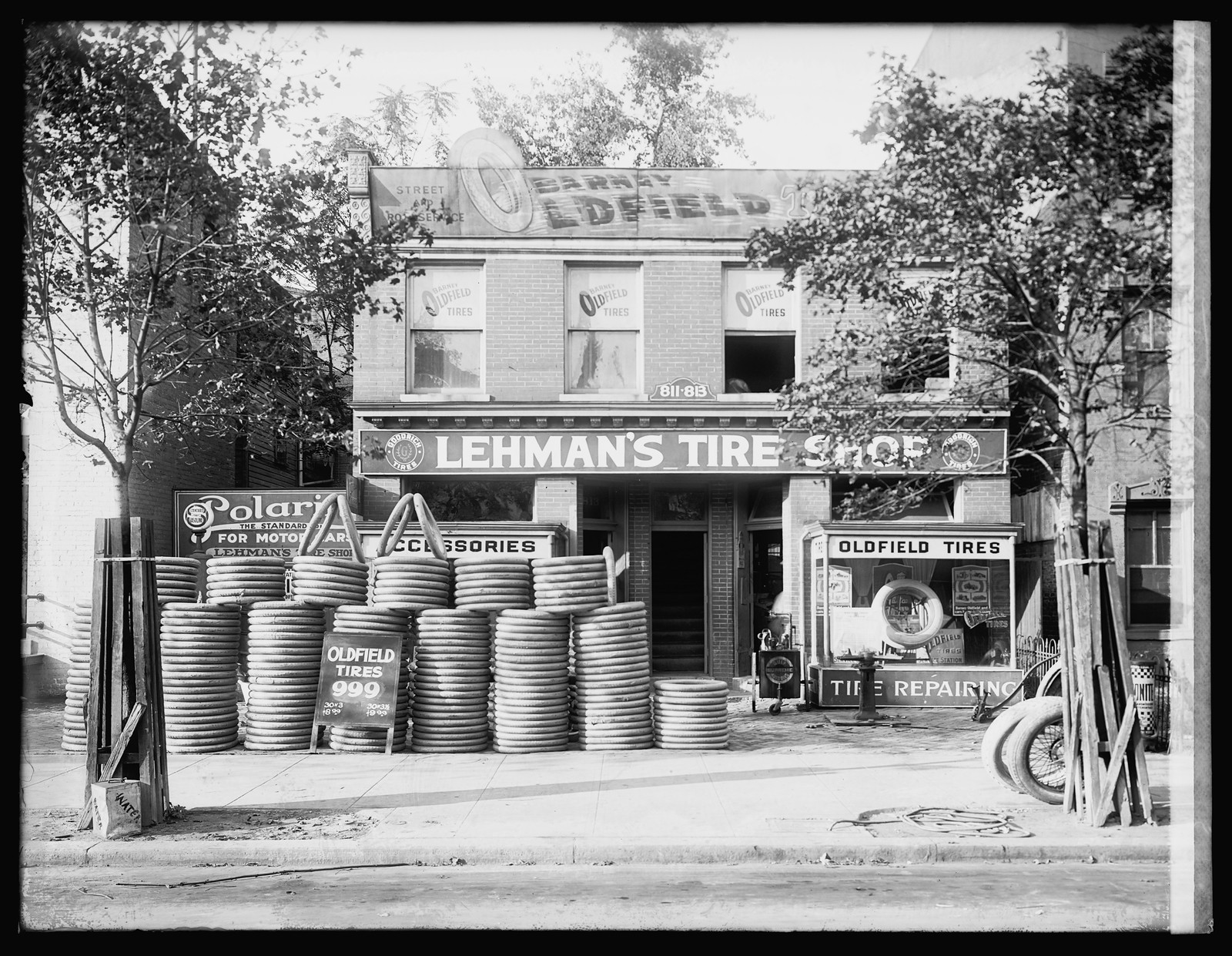 Lehman Tire shop, [between 1921 and 1922] — historic photograph