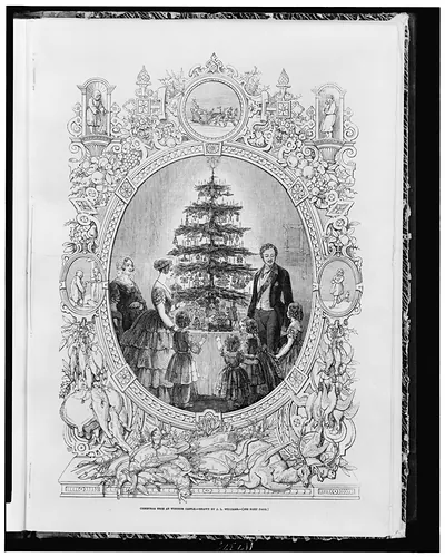 Christmas tree at Windsor Castle / drawn by J.L. Williams.