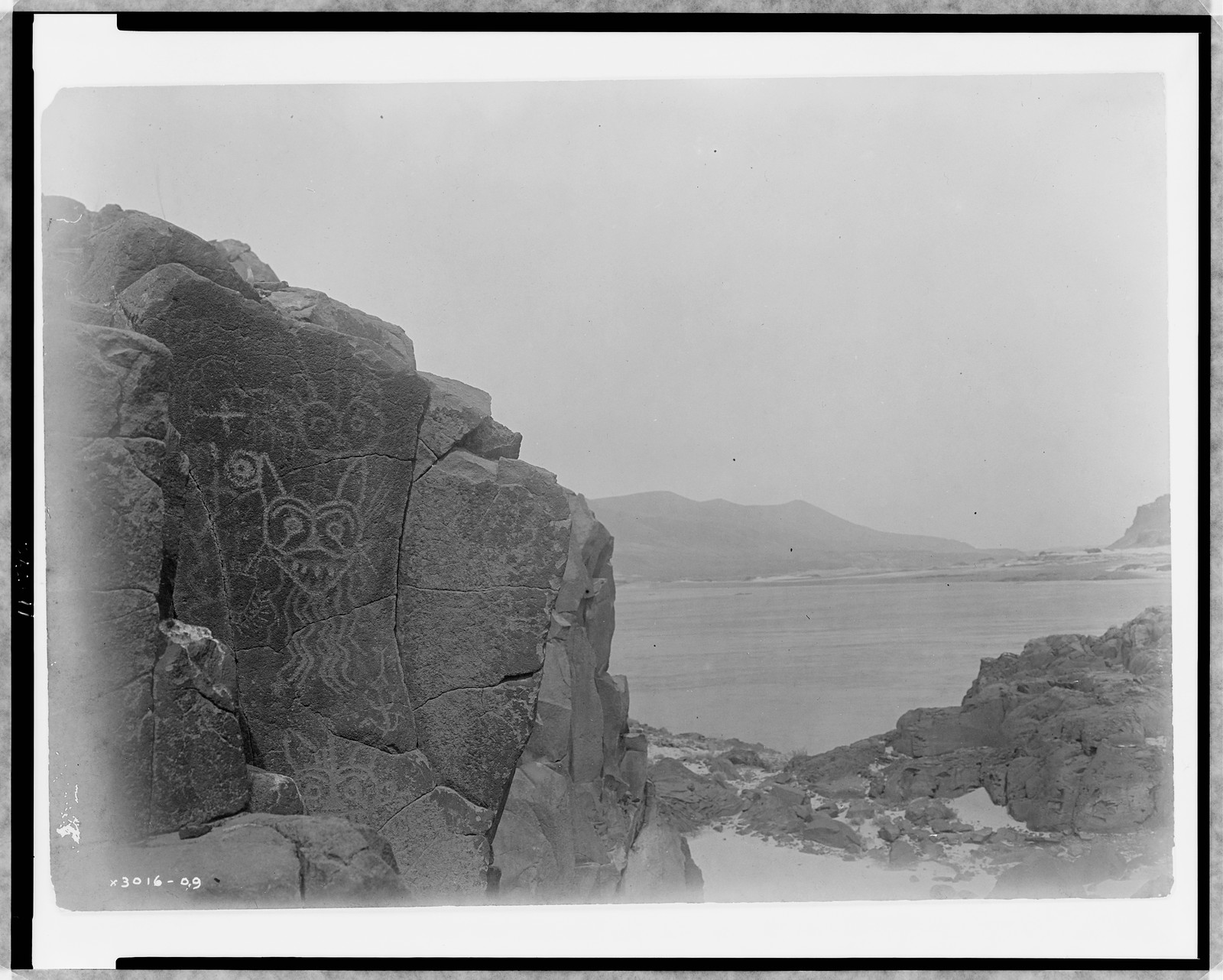 Petroglyphs--Wishham, c1910. — historic photograph