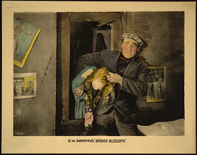 D.W. Griffith's Broken Blossoms hand-colored lobby card