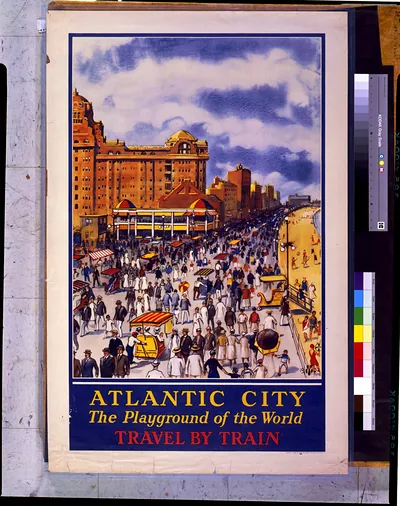 Atlantic City, the playground of the world Travel by train.