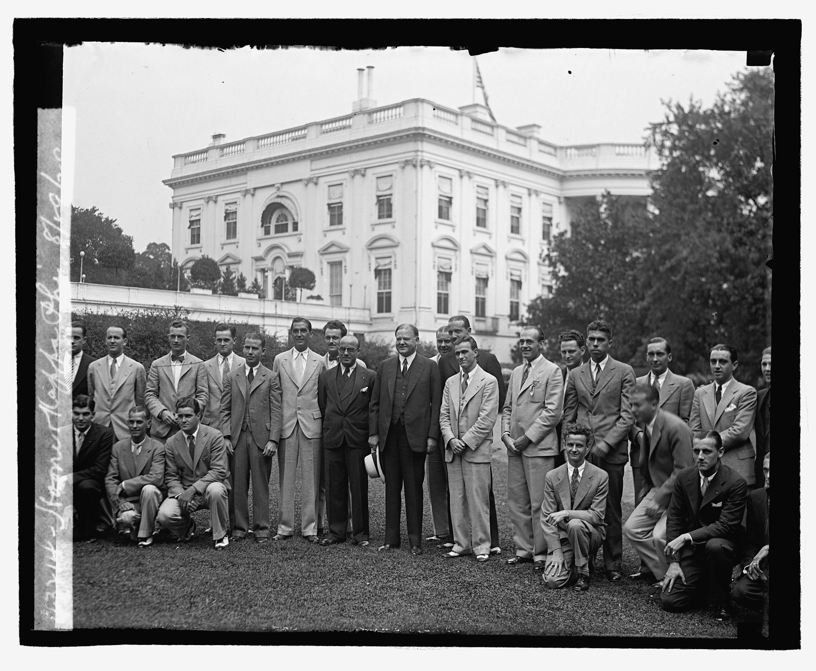 Hoover & Kappa Phi, 8/29/29, [19]29 August 29. — historic photograph