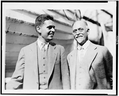 Prof. Irving Fisher of Yale, & son Irving / photo. by Bain News Service, New York.