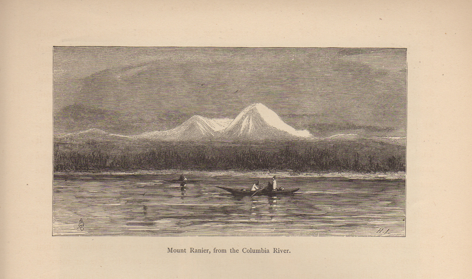Mount Ranier, from the Columbia River — historic image
