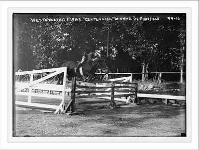 Plainfield Horse Show, "Centennial", of Westchester Farms jumping hurdle, winner