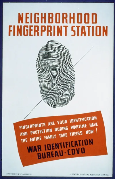 Neighborhood fingerprint station Fingerprints are your identification and protection