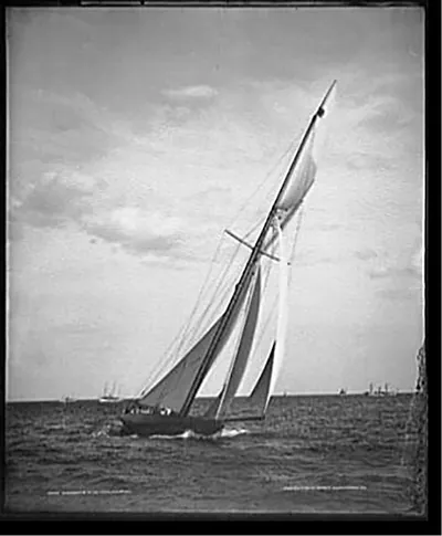 Shamrock II at the finish, Oct. 3rd, 1901