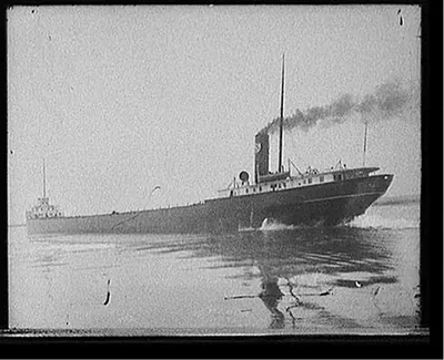 [Freighter Daniel J. Morrell under steam]