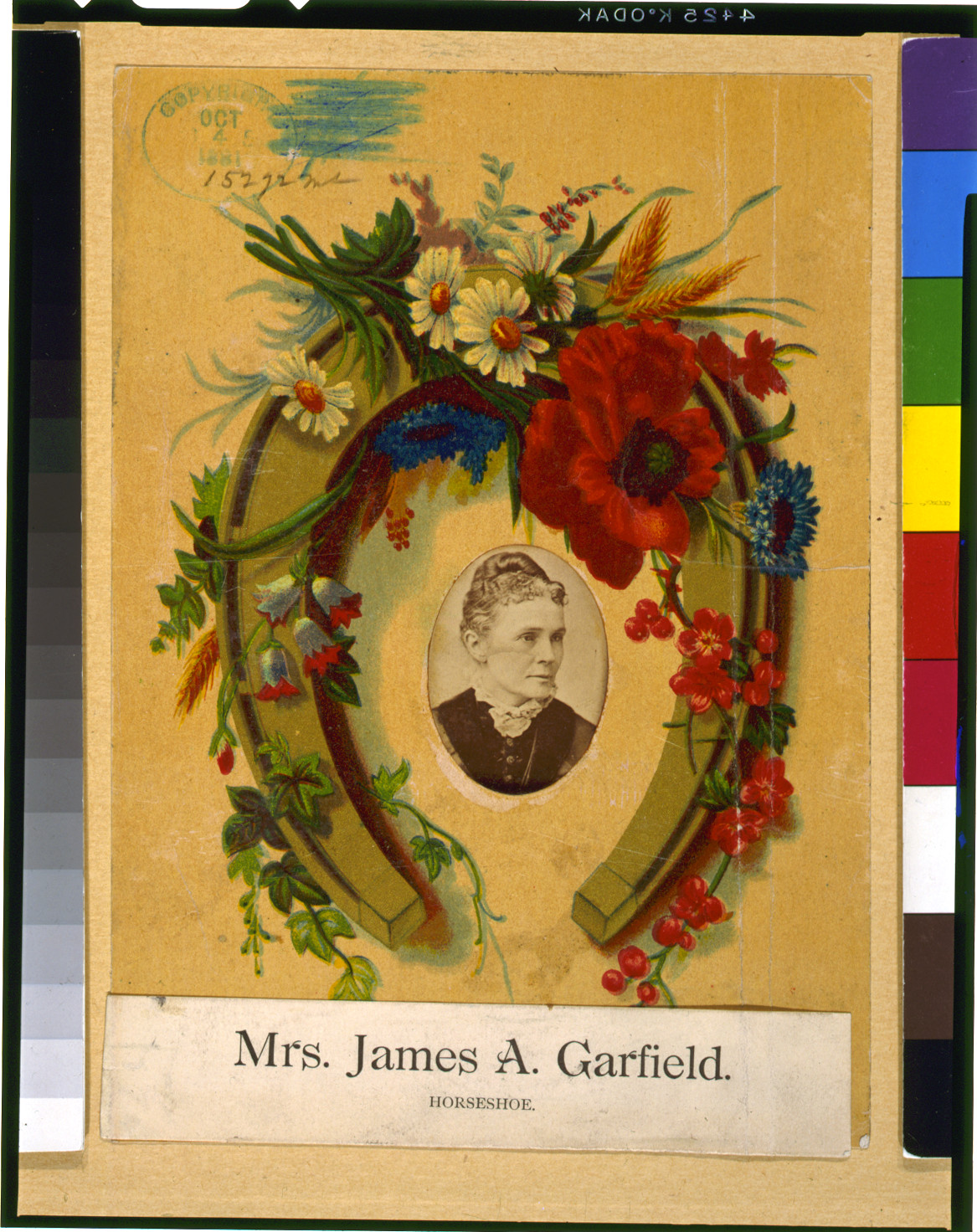 Mrs. James A. Garfield--Horseshoe, c1881. — historic photograph