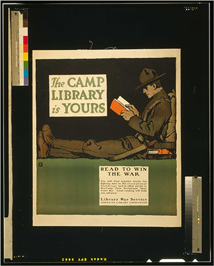 The camp library is yours - Read to win the war / F., 1917 — vintage poster