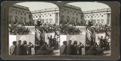 President Roosevelt delivering the inaugural address, Washington, D.C.