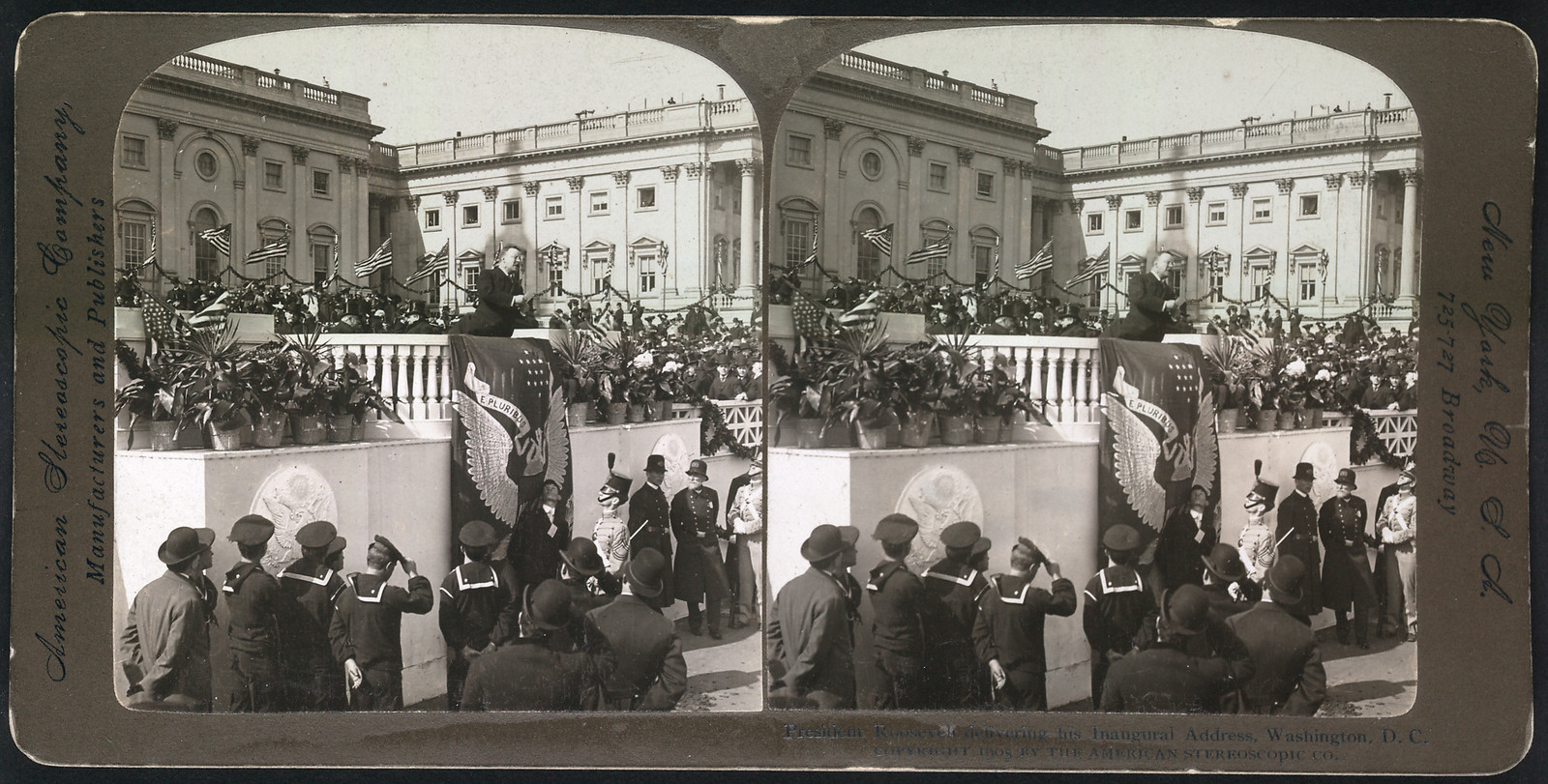 President Roosevelt delivering the inaugural address, Washington, D.C. — historic image